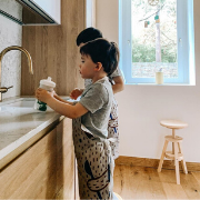 Tabouret à vis - Brut